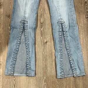 Hudson grommet split ankle jeans